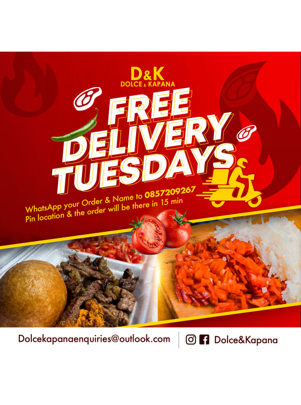 Dolce&Kapana - Free Delivery Tuesdays