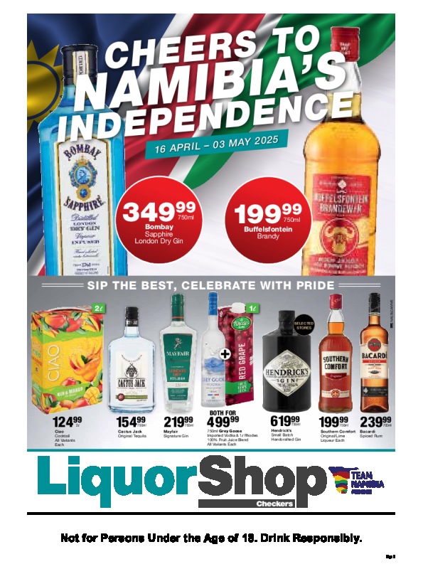 CHECKERS LIQUOR SHOP - Cheers to Namibia Independence