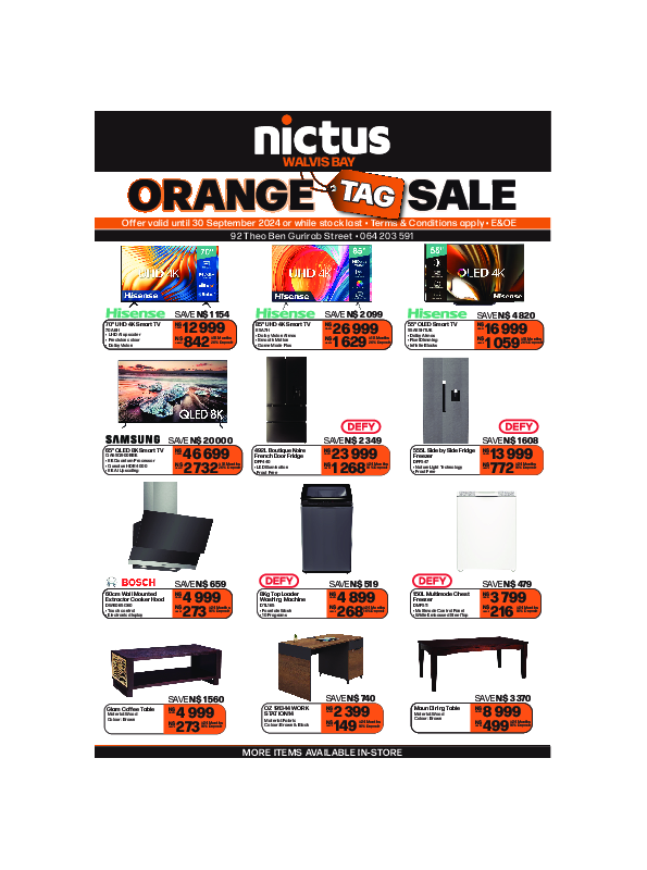 Nictus - Orange Tag Sale