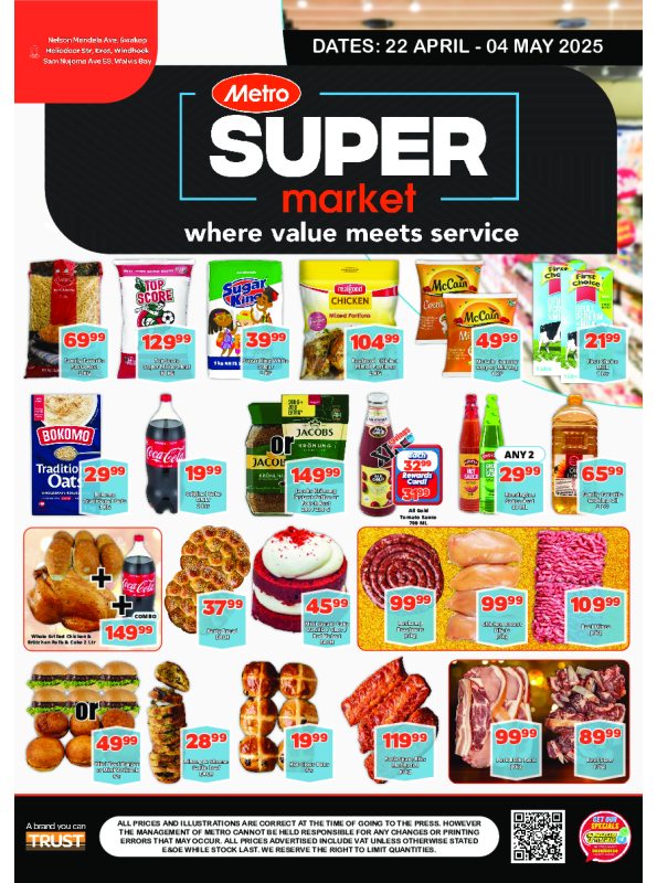 METRO SUPERMARKET - Month End April