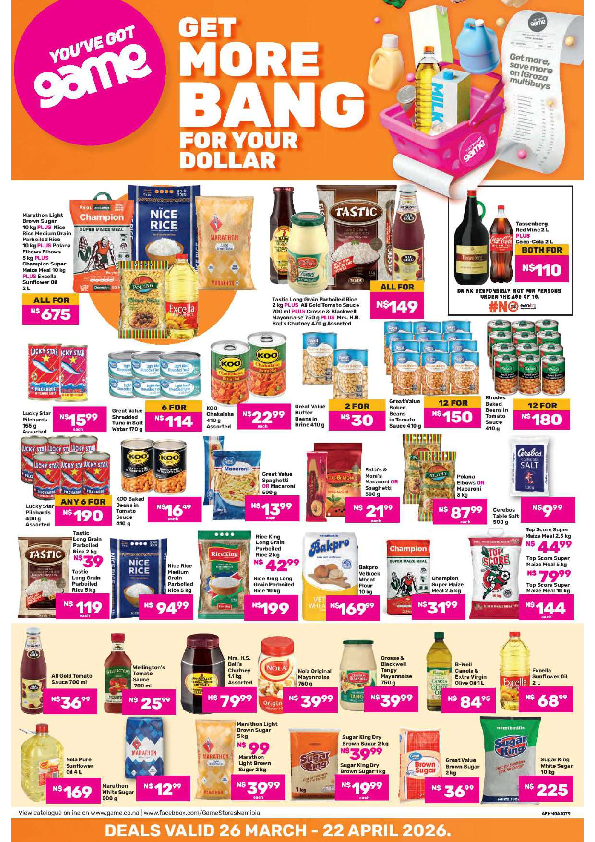 GAME - Get More Bang For Your Dollar